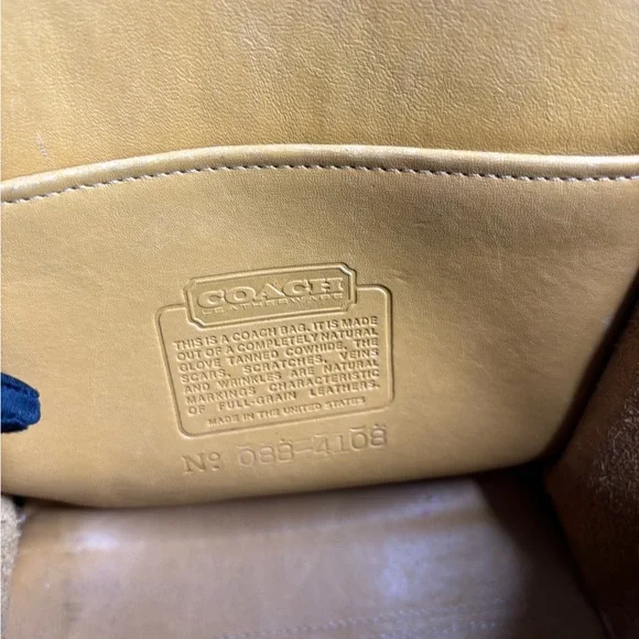 Rare Vintage Coach Retro Dinky Shopping Bag in Golden Yellow - - Picture 9 of 14
